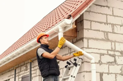 Pose et remplacement de gouttières aux Mujouls